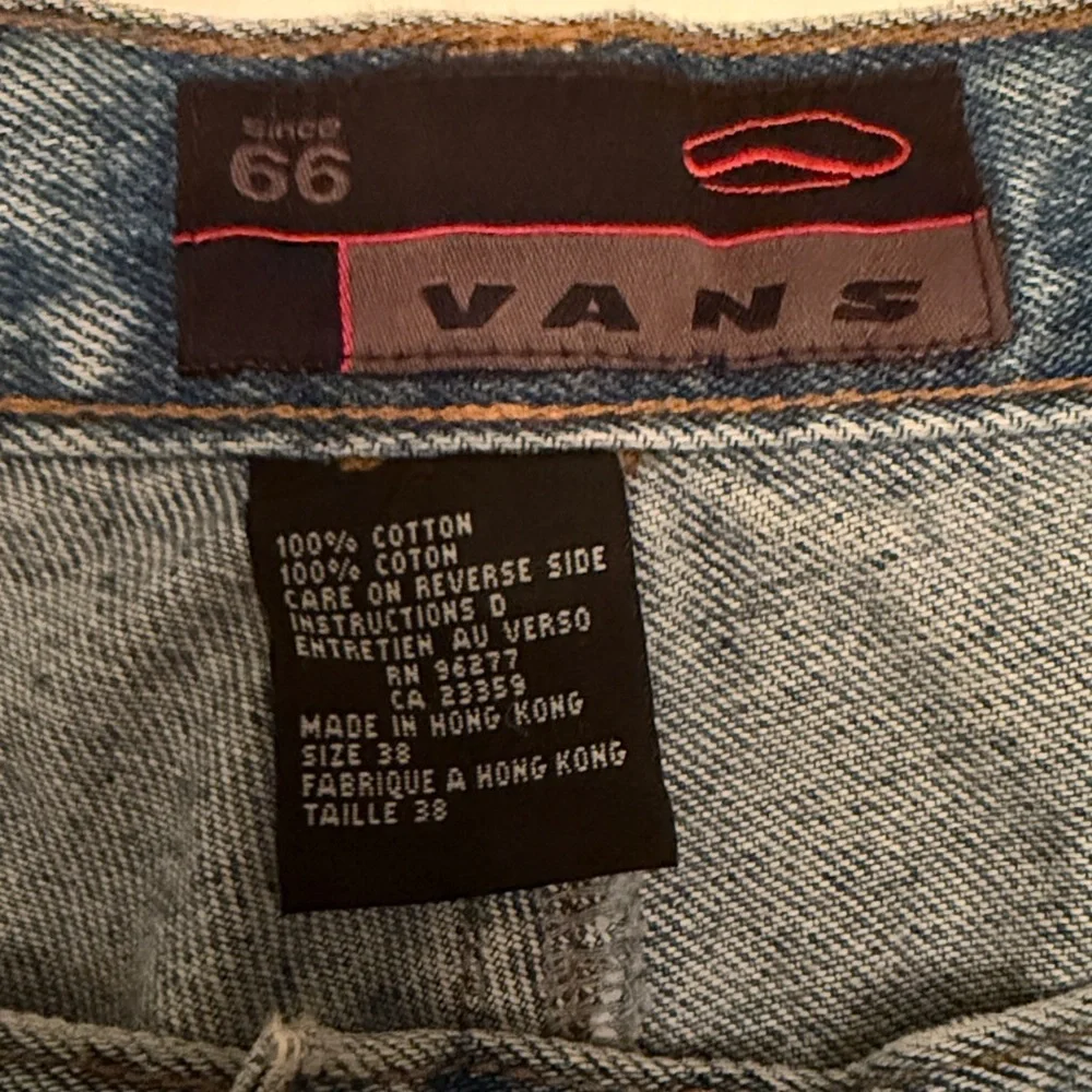 Vintage Vans Men's 38x33 Baggy Wide Leg Denim Blue Jeans 90s Skater
